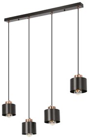 Lampada a sospensione in metallo nero 12x75 cm Olena - Candellux Lighting