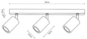 Spot-Light 3913174 - Plafoniera a spot LED MATTI 3xGU10/5W/230V rovere