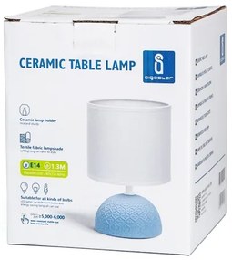 Aigostar - Lampada da tavolo 1xE14/40W/230V blu/bianco