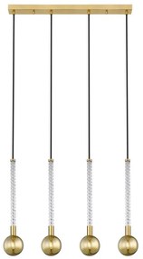 Zuma Line P0583-04A-2GHF - Lampadario a sospensione con filo MIDA 4xG9/6W/230V ottone