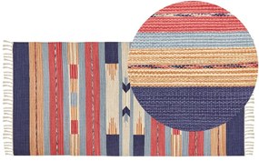 Tappeto kilim cotone multicolore 80 x 150 cm GANDZAK Beliani