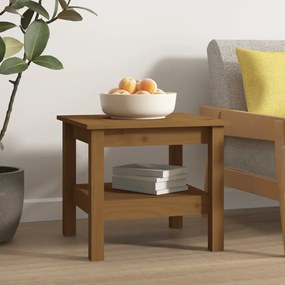 Tavolino da salotto miele 45x45x40 cm legno massello di pino