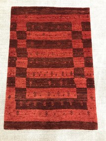 Gabbeh Tappeto persiano 70x110 Rosso (Iran) Annodato A Mano