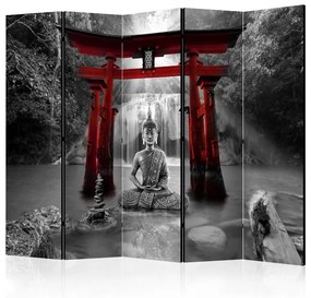 Paravento  Buddha Smile (Red) II [Room Dividers]  Colore ---, Dimensioni e Misure 225x172