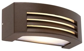 Applique da parete moderna marrone ruggine IP44 - Hurricane 1