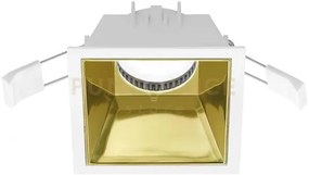 Gfa623- faretto da incasso bianco opaco e oro lucido 1 luce attacco...