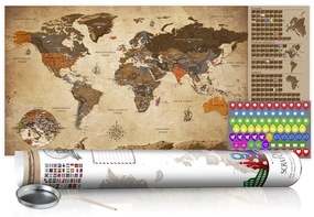 Mappa da grattare Mappa vintage poster (versione inglese)