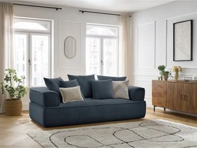 Divano blu scuro con rivestimento in ciniglia 237 cm Whesley – Bobochic Paris