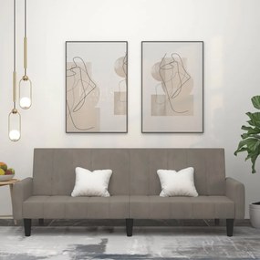 Divano Letto A 2 Posti Grigio Chiaro İn Velluto /