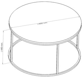 Tavolino STARTIS 80x45 cm nero