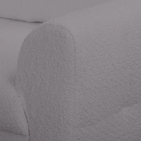 Divano angolare grigio scuro in tessuto bouclé (angolo sinistro) Ariella - Ropez