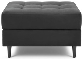 Pouf in velluto grigio scuro Santo - Milo Casa