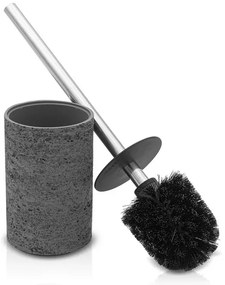 Scopino bagno da appoggio grigio in resina effetto pietra Matera