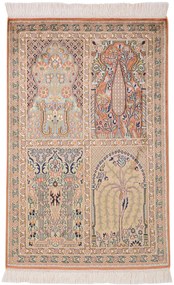 Cashmere Silk Tappeto 60 x 100 (Indian) Annodato A Mano