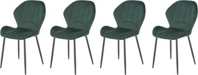 Set di 4 sedie K538 in velluto verde