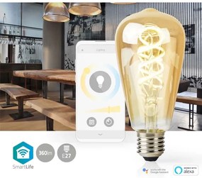 Nedis WIFILRT10ST64- Lampadina LED dimmerabile ST64 E27/4,9W/230V Wi-Fi 1800-6500K