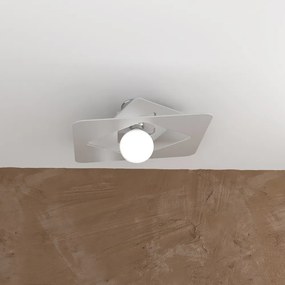 Plafoniera Moderna Wacky Metallo Grigio 1 Luce E27 45Cm