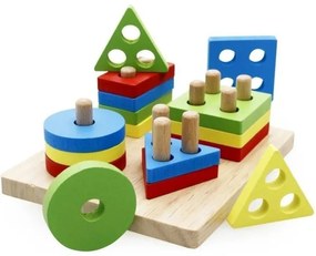 Trade Shop - Costruzioni In Legno Forme Impilabili Insegnare Forme Gioco Didattici Educativo