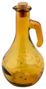 Bottiglia per olio in vetro riciclato giallo, 500 ml Olive - Ego Dekor