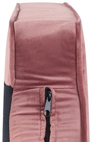 Chaise longue velluto rosa destra ALLIER Beliani