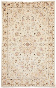 Kashan Tappeto 150x100 Beige (Iran) Annodato A Mano