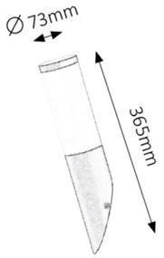 Rabalux 8145 - Applique da esterno BLACK TORCH 1xE27/25W/230V IP44