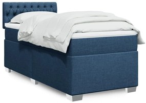 Giroletto A Molle Con Materasso Blu 90x190 Cm İn Tessuto /