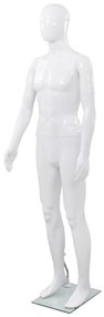 Manichino Uomo Figura Intera Base İn Vetro 185 Cm Bianco Lucido /