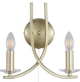 Searchlight 4162-2SB - Lampada da parete ASCONA 2xE14/60W/230V