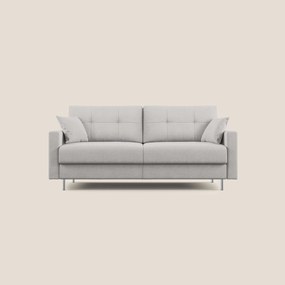 Megan divano letto matrimoniale in microfibra smacchiabile T11 grigio chiaro