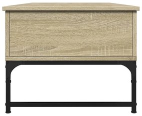 Tavolino Salotto Rovere Sonoma 100x50x40cm Multistrato Metallo