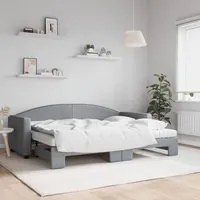 Divano Letto Estraibile Materassi Grigio Chiaro 80x200 Tessutocod mxl 130619