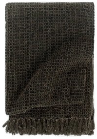 Copriletto İn Cotone 125x150 Cm Antracite/marrone /