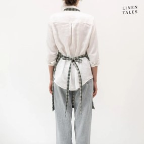 Grembiule in lino Forest Green Gingham – Linen Tales