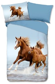 Set copripiumino e federa da bambini blu in cotone per letto singolo 140x200 cm Free – Good Morning