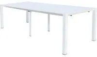 Tavolo da giardino allungabile con 4 prolunghe bianco