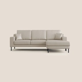 Uranio divano angolare moderno REVERSIBILE in Ecopelle impermeabile T04 beige