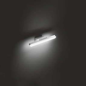 Applique Contemporanea Bold Metallo Cromo Acrilico Led 10W 3000K