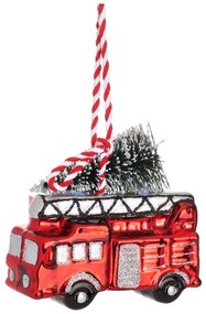 Decorazione per albero di natale fatta a mano 8 cm Fire Engine – Sass & Belle