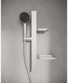 Asta doccia IDEAL STANDARD Alu+ quadrato in alluminio cromo L 60 x  P 15.7 cm