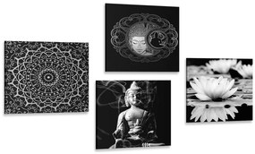 Set di quadri – Buddha tranquillo