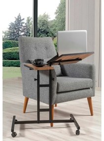 Tavolo regolabile GLEN 87x67 cm marrone/nero