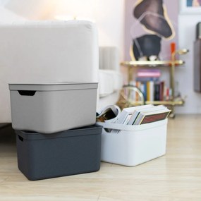 Scatola di plastica con coperchio Deco - Rotho
