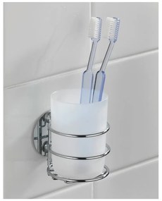 Coppetta portaspazzolino autoportante in acciaio inox bianco Turbo-Loc - Wenko
