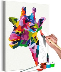 Quadro fai da te  Colourful Giraffe  Larghezza x Altezza Home decor 40x60