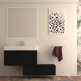 Cassetti in truciolare Modula BADEN HAUS L 90 x L 45 cm nero opaco frontale liscio