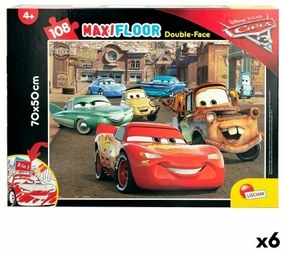 Puzzle per Bambini Cars Double-face 108 Pezzi 70 x 1,5 x 50 cm (6 Unità)
