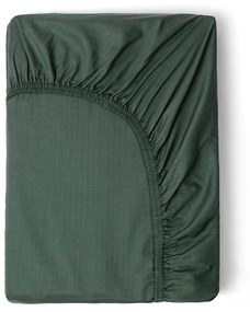 Lenzuolo di cotone sateen elasticizzato verde scuro, 140 x 200 cm - HIP