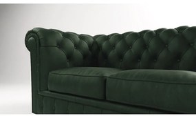 Divano in velluto verde scuro 230 cm Cambridge - Ropez
