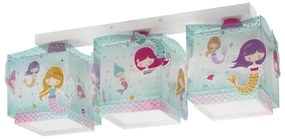 Dalber 63443 - Plafoniera per bambini MERMAIDS 3xE27/60W/230V